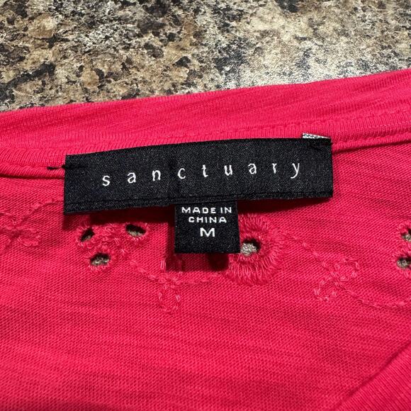 Sanctuary Top Eyelet Coquette Romantic Feminine Maximalist Boho Whimsy Medium - Picture 3 of 6